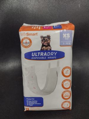 WizSmart UltraDry Disposable Wraps 12 XS Pack