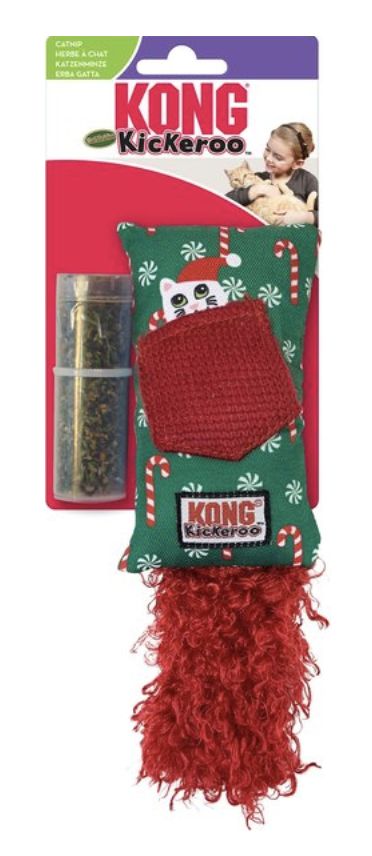 KONG Kickeroo Holiday Refillable Catnip Cat Toy