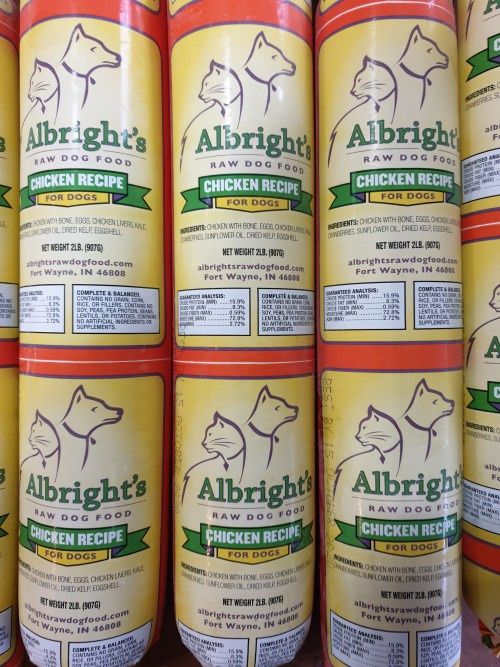 Albright&#39;s Frozen Raw Chicken Dog Food 2lb Chub