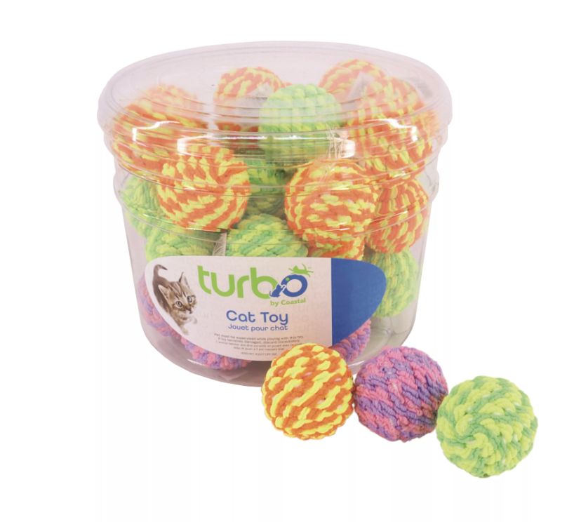 Coastal Turbo Cat Rattle Ball Toy