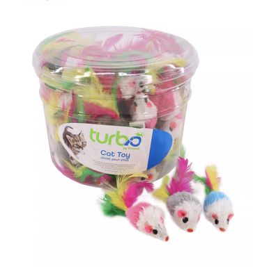 Coastal Turbo Cat Toy Bin Mouse with Catnip