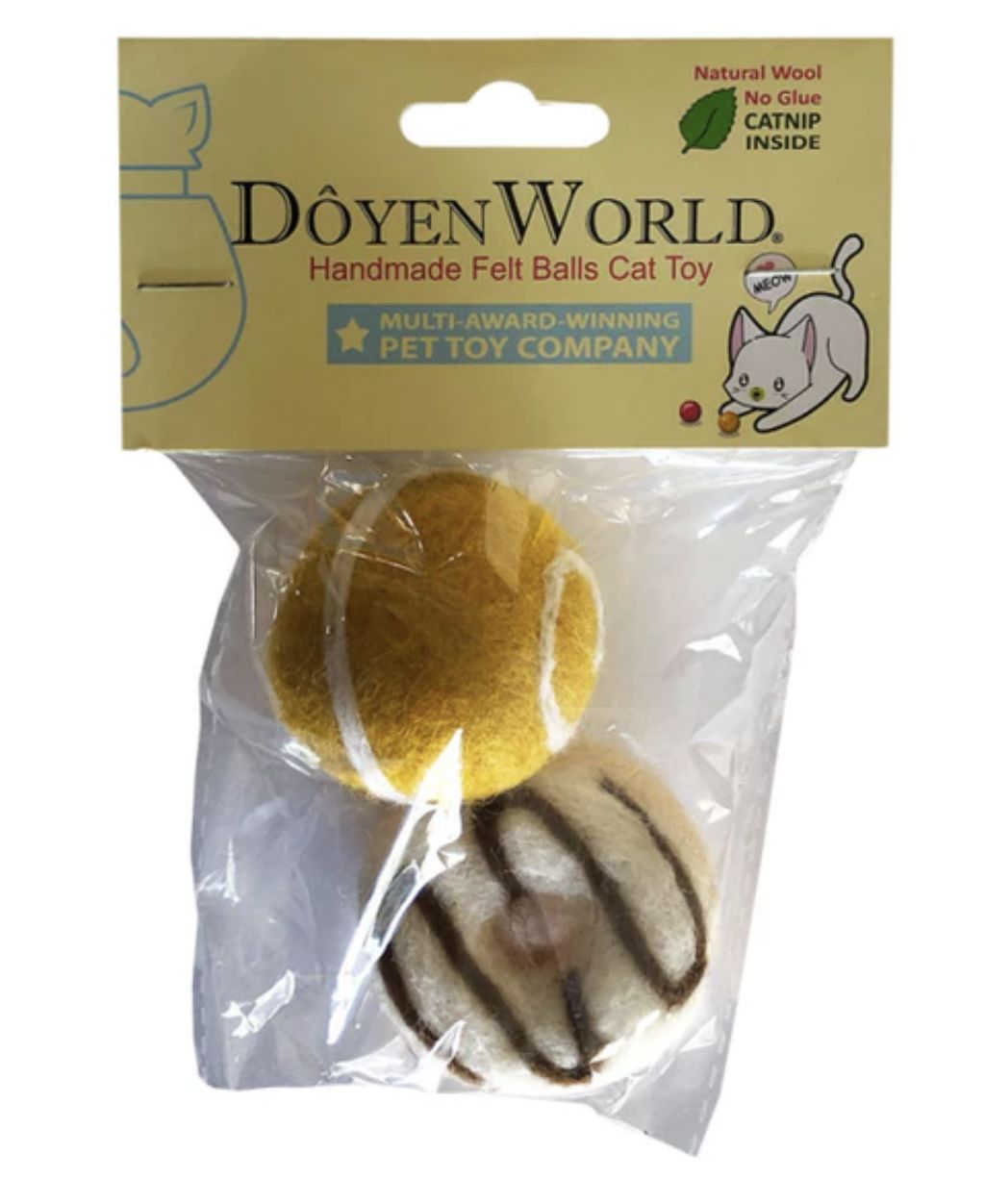 Doyen Cat Felt Ball - Donut