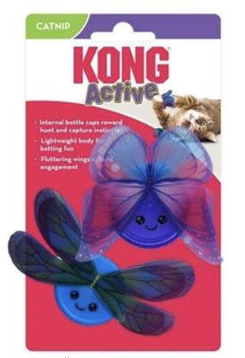 KONG Cat Active Butterfly Capz Cat Toy 2 Pack