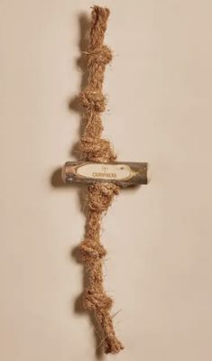 Canophera Small Cat Coconut Rope &amp; Olive Wood Toy