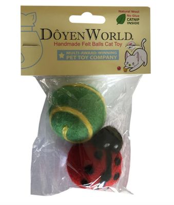 Doyen Cat Felt Ball - Ladybug
