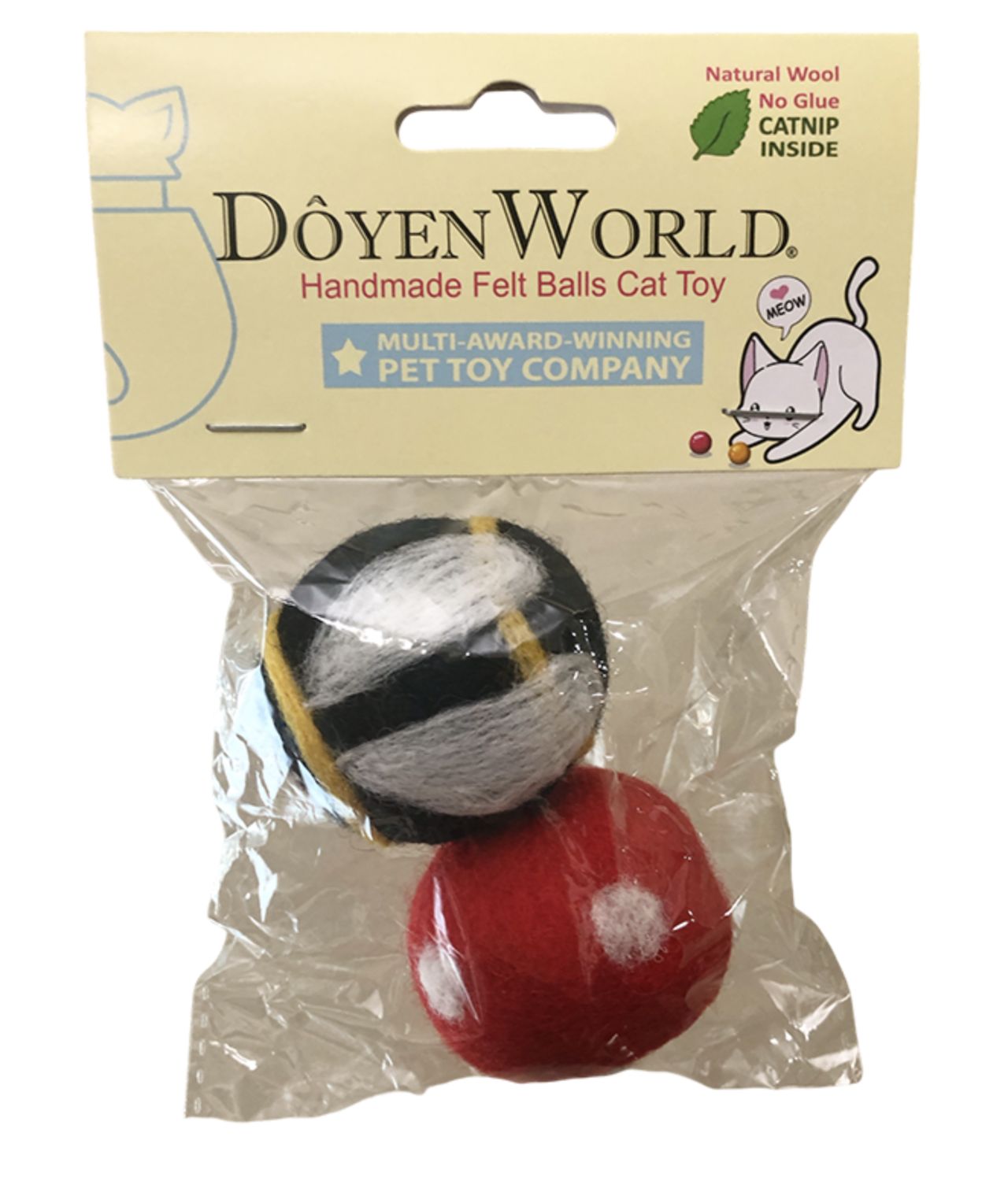 Doyen Cat Felt Ball - Bee