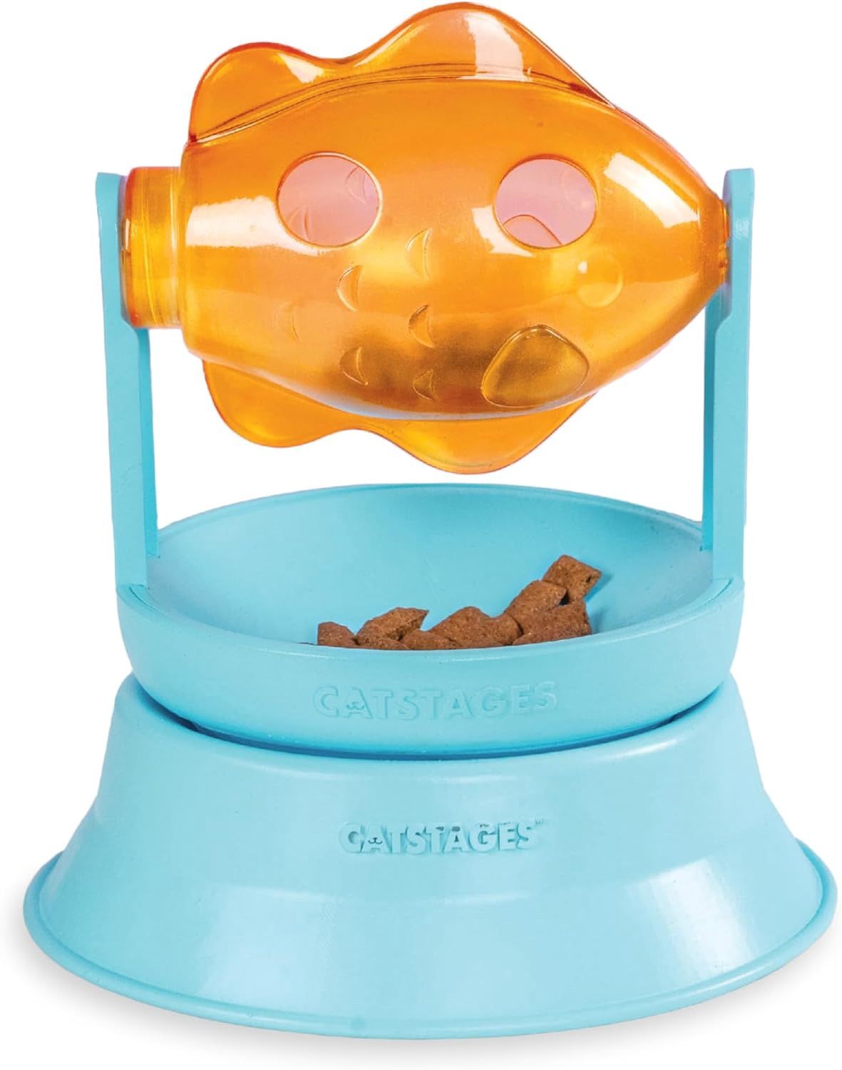 CatStages 2-in-1 Fish Treat Dispensing Interactive Cat Toy