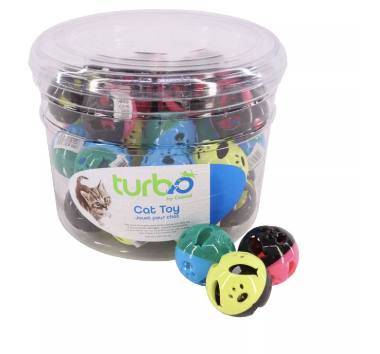 Coastal Turbo Cat Plastic Ball Toy