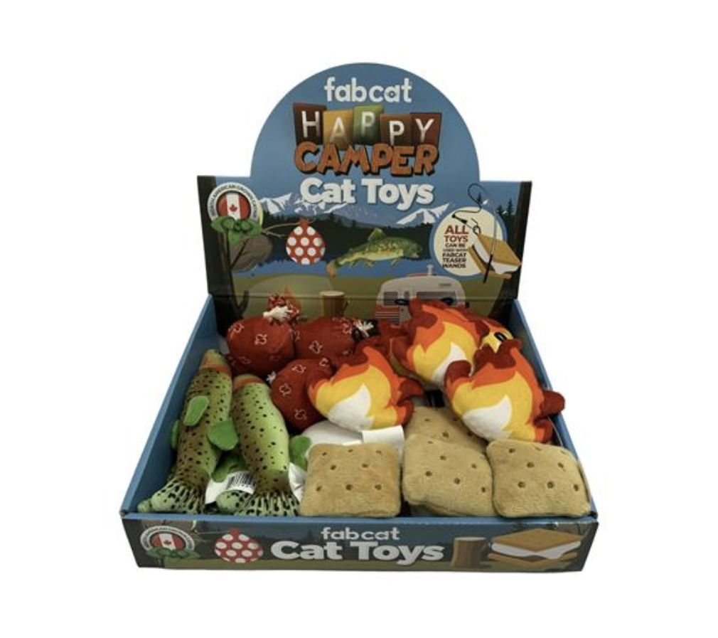 Fabcat Happy Camper Various Designs Cat Toys
