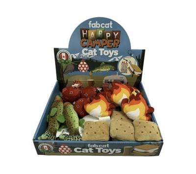 Fabcat Happy Camper Various Designs Cat Toys