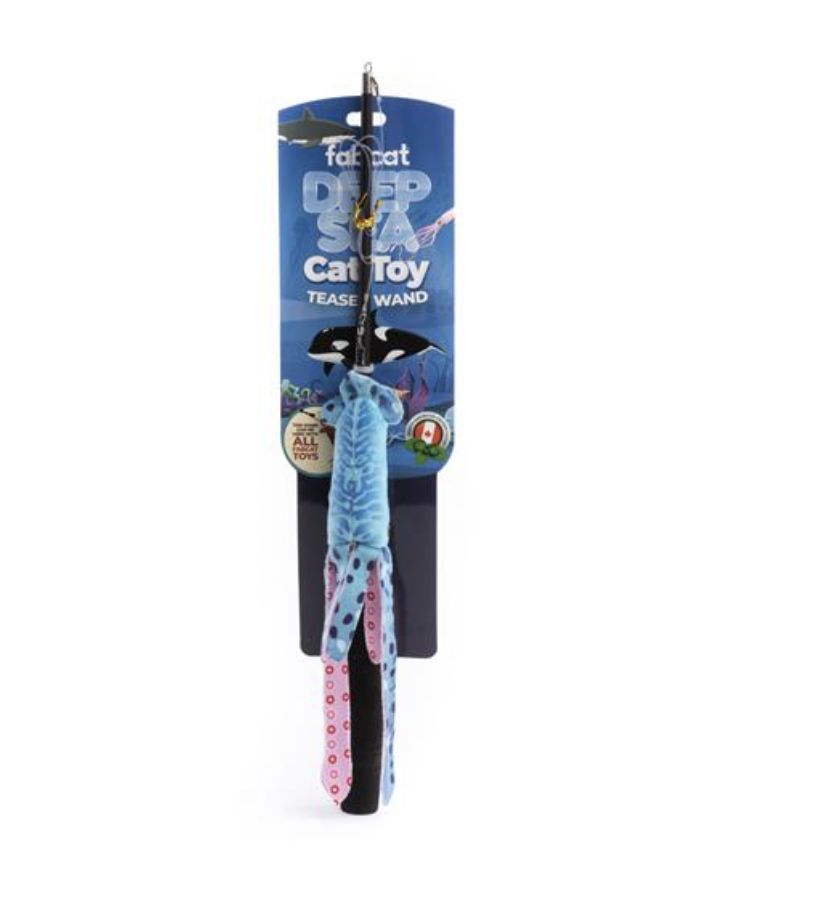 Fabcat Deep Sea Teaser Wand Cat Toy