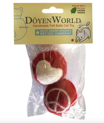 Doyen Cat Felt Ball -Peace Love