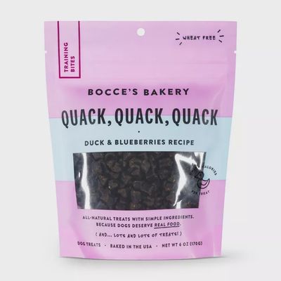 Bocce&#39;s Bakery Training Bites Quack, Quack, Quack Dog Treats 6oz