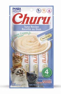 Inaba Churu Tuna Recipe Puree Cat Treat Tubes 4 Pack