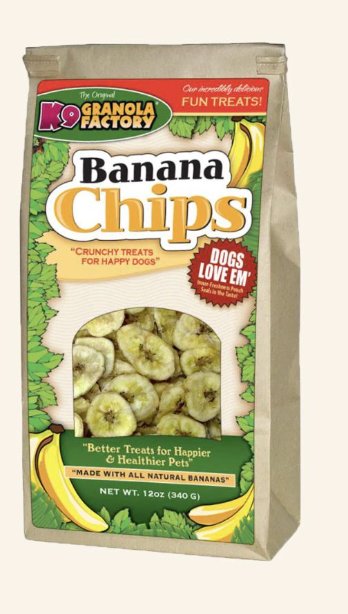 K9 Granola Banana Chips Dog Treats 12oz