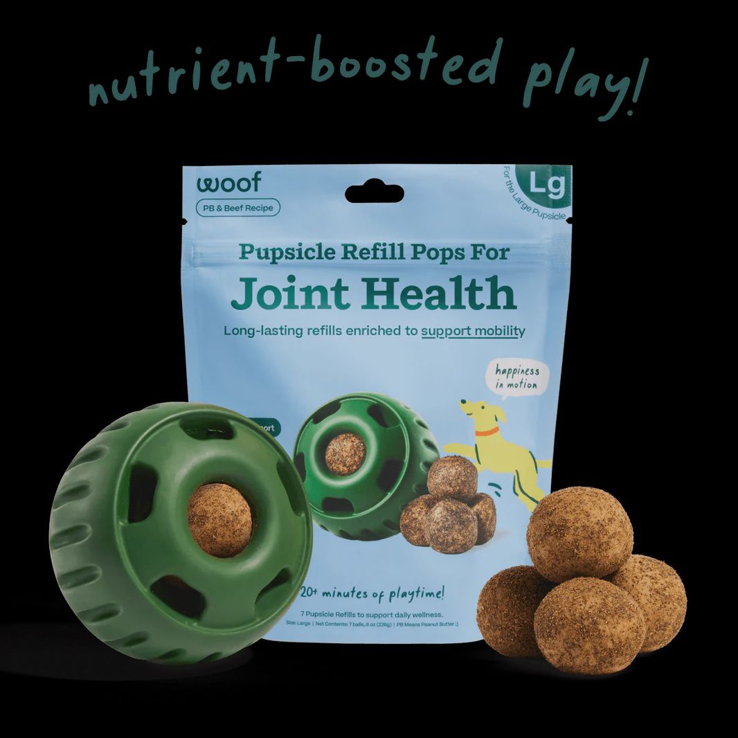 Woof Peanut Butter &amp; Beef Pupsicle Refill Pops for Joint Health - Large