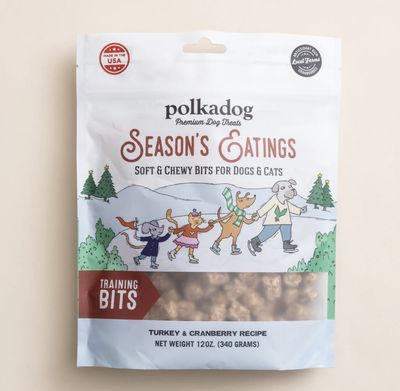 Polkadog Season&#39;s Eatings Soft and Chew Bits for Dogs and Cats 12 oz