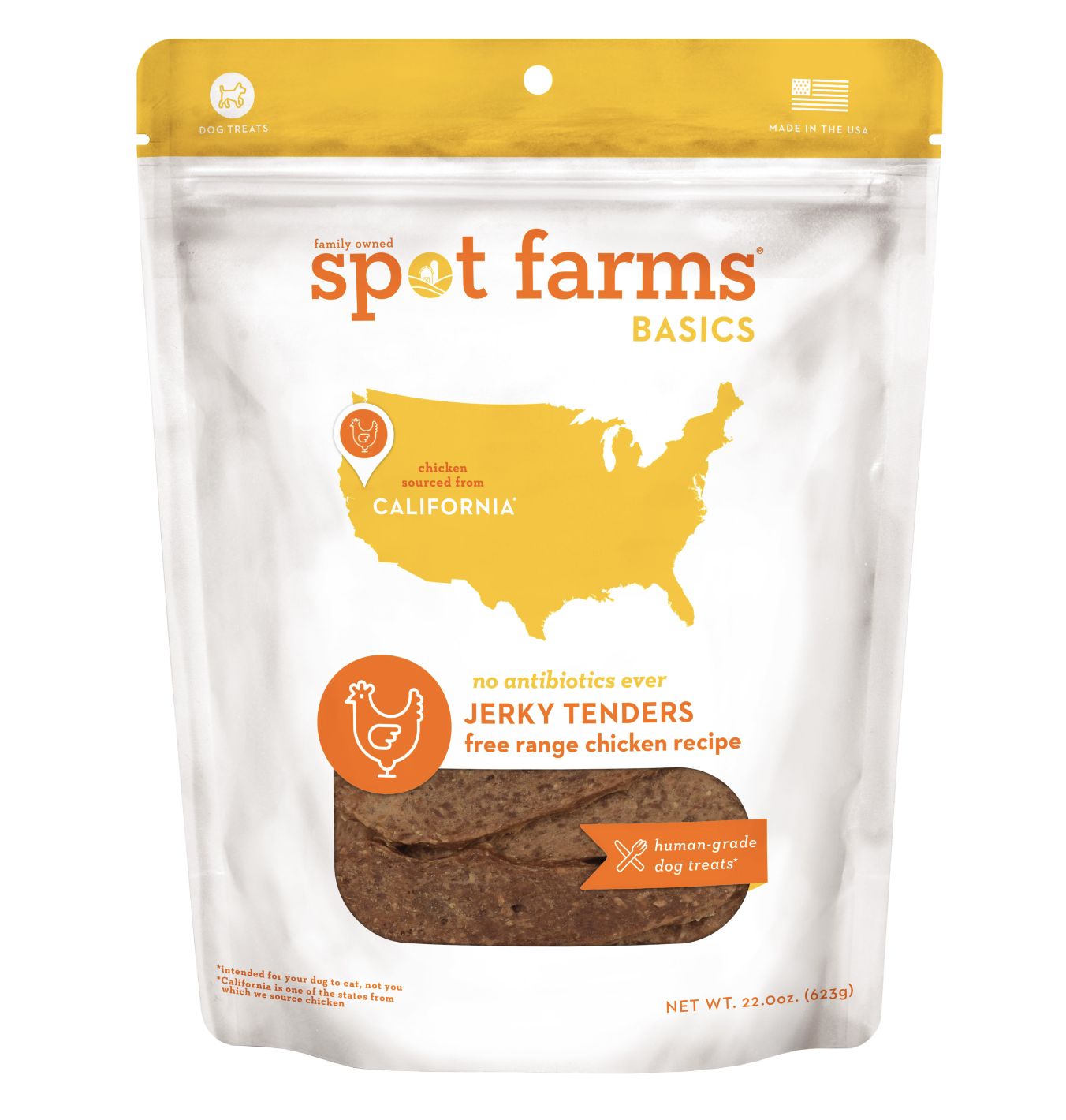 Spot Farms Basics Chicken Jerky Tenders Dog Treats 12oz