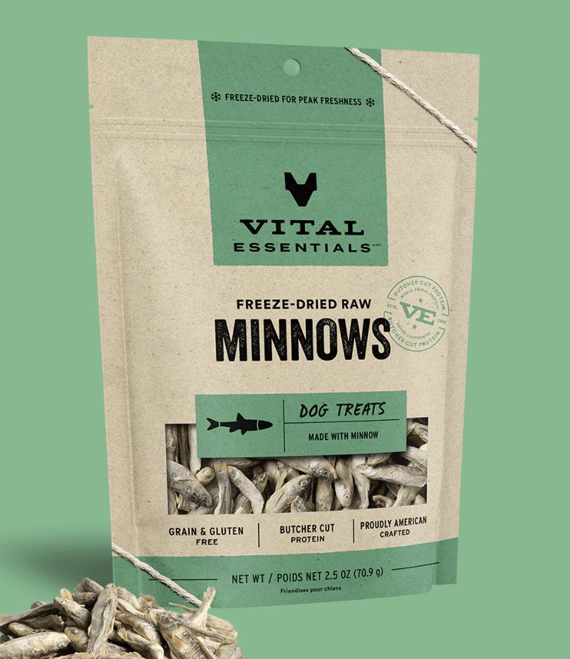 Vital Essentials Freeze-Dried Minnow Treats for Cats and Dogs 2.5oz