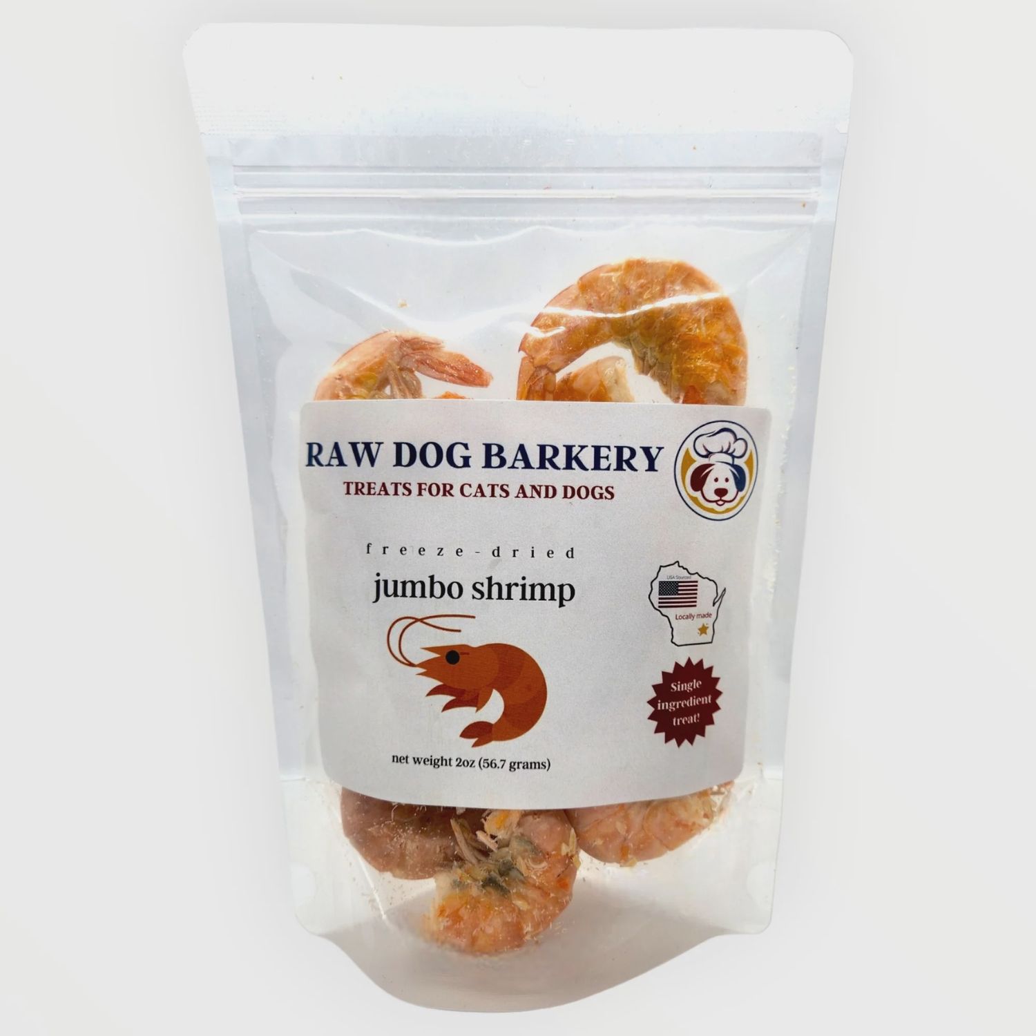 Raw Dog Barkery Freeze-Dried Jumbo Shrimp Treats 2oz