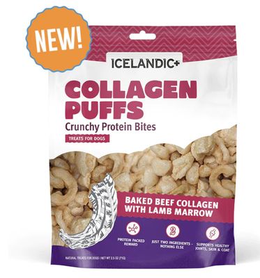 Icelandic Beef Collagen Puffs with Marrow Treats for Dogs - 1.3 oz