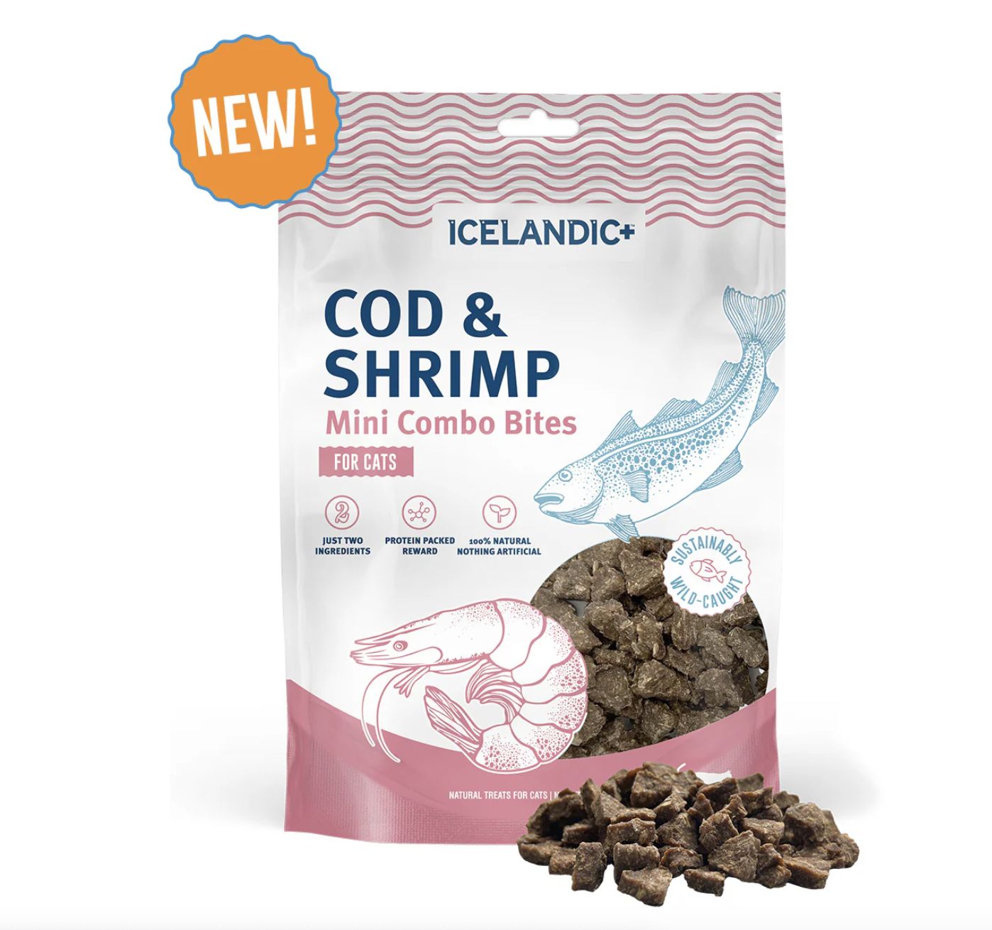 Icelandic Cat Cod &amp; Shrimp Mini Combo Bites
