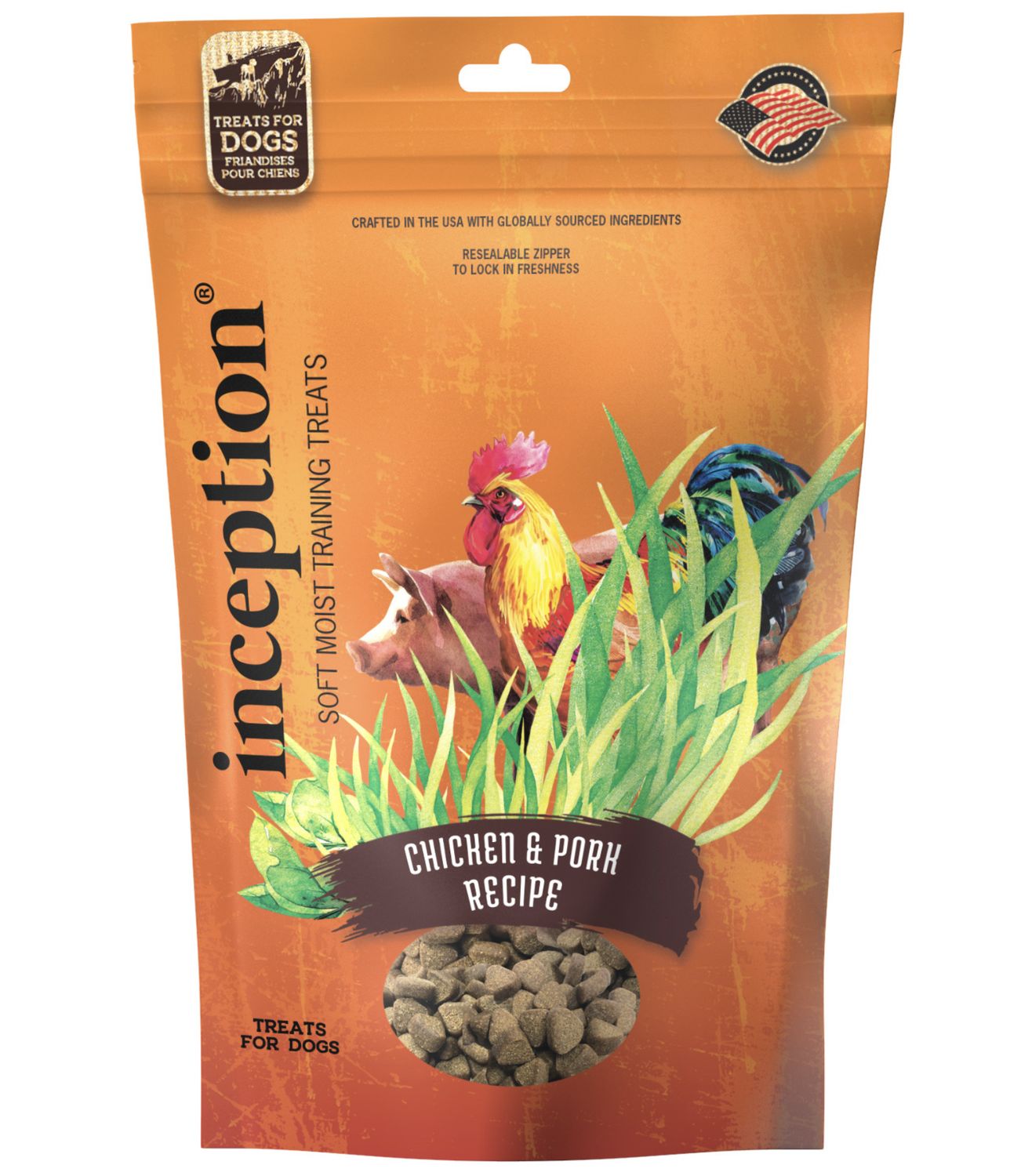 Inception Chicken &amp; Pork Recipe Soft Moist Dog Treats 4oz