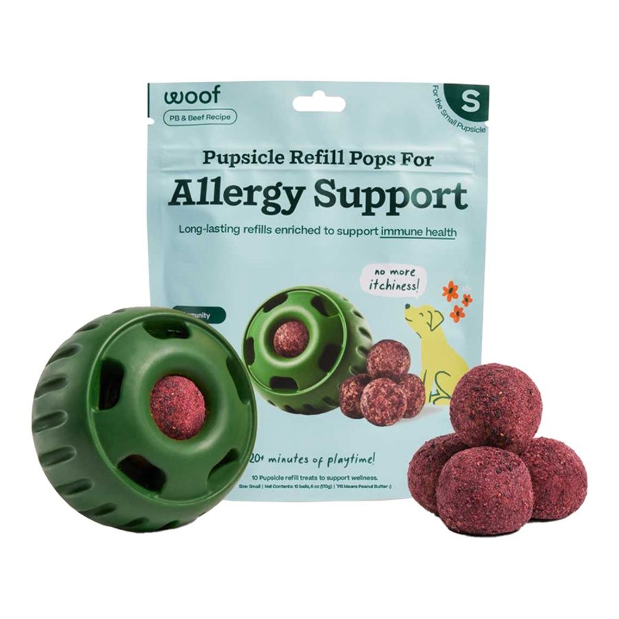 Woof Peanut Butter &amp; Beef Pupsicle Refill Pops for Allergy Support - Small