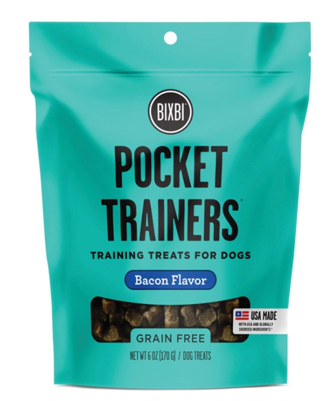 Bixbi Pocket Trainers Bacon Flavored Dog Training Treats 6oz