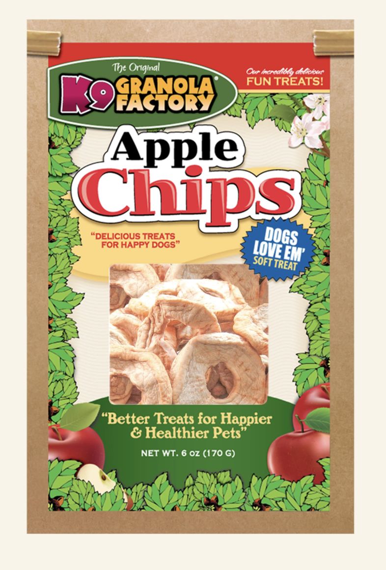 K9 Granola Apple Chips Dog Treats 6oz