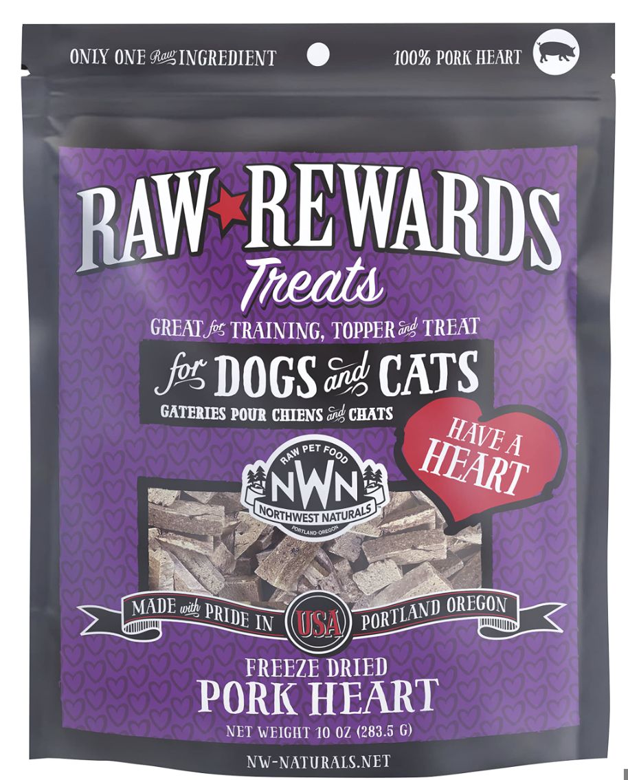Northwest Naturals Freeze Dried Pork Heart Treats 10oz