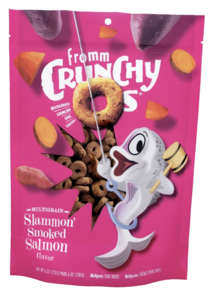 Fromm Crunchy O&#39;s Slammon Smoked Salmon Dog Treats 26oz