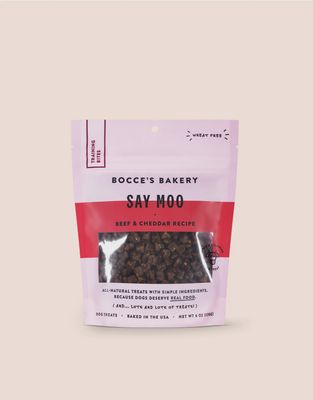 Bocce&#39;s Bakery Training Bites Say Moo Dog Treats 6oz