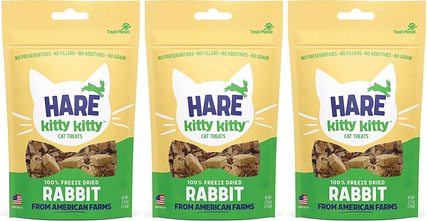 Etta says! Hare Kitty Kitty Freeze Dried Rabbit Cat Treats 0.75oz