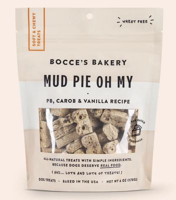 Bocce&#39;s Bakery Soft &amp; Chewy Mud Pie Oh My Dog Treats 6oz