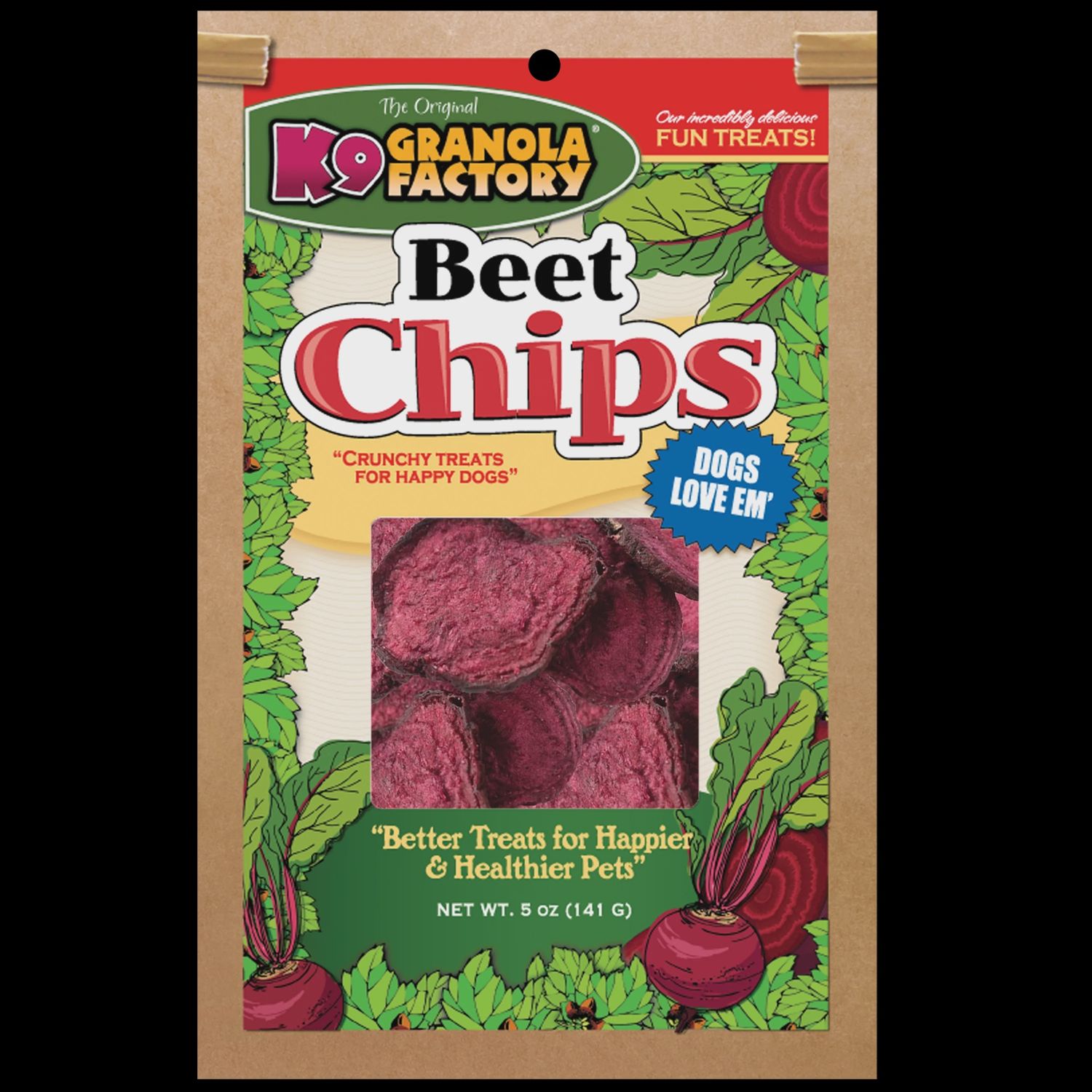 K9 Granola Beet Chips Dog Treats 5oz