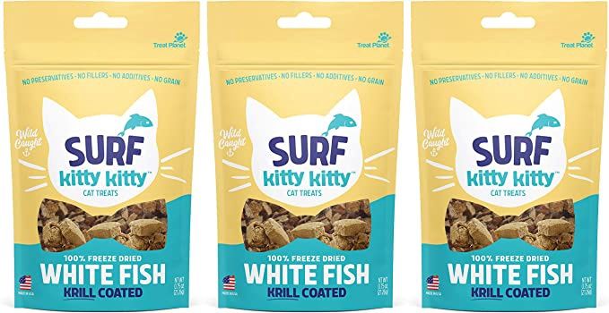 Etta Says! Surf Kitty Kitty Freeze Dried White Fish Coated in Krill Cat Treats  0.75oz