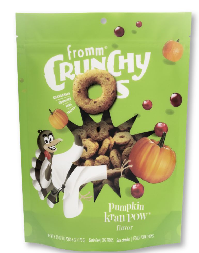 Fromm Crunchy O&#39;s Pumpkin Kran Pow Dog Treats 6oz