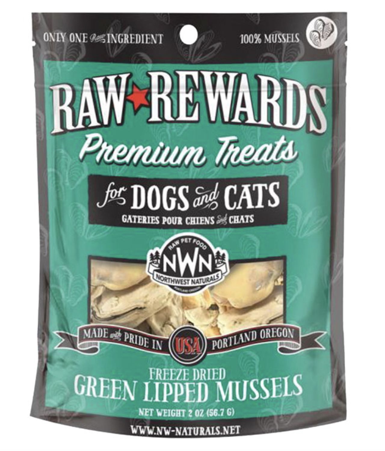 Northwest Naturals Freeze Dried Mussels Treats 2oz