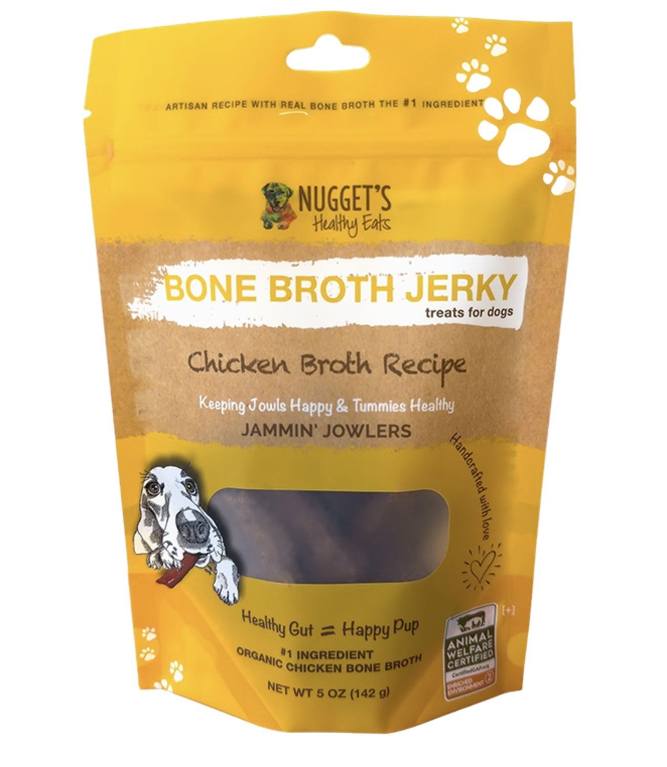 Nugget Jammin Jowler Dog Chew Chicken 5 oz