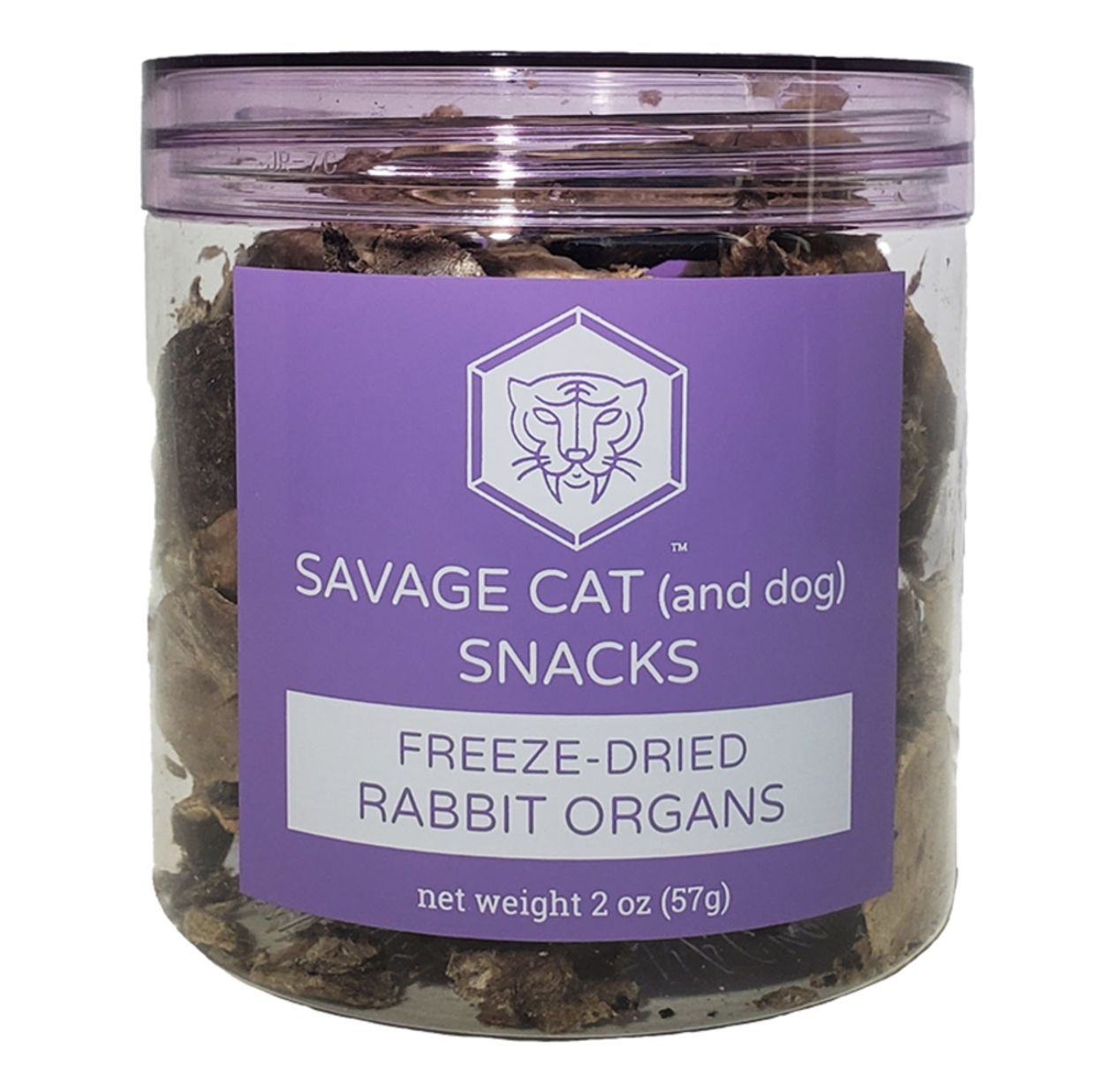 Savage Cat and Dog Freeze Dried Rabbit Organs 2 oz