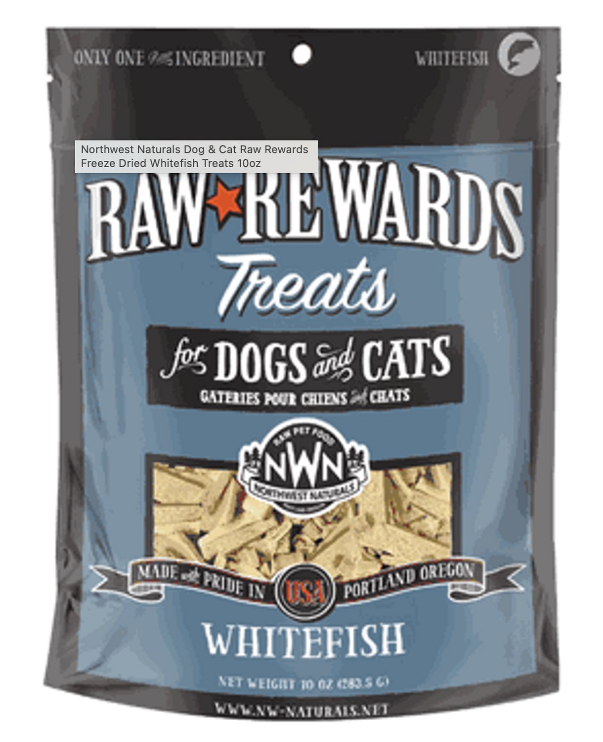 Northwest Naturals Freeze Dried Whitefish Treats 10oz