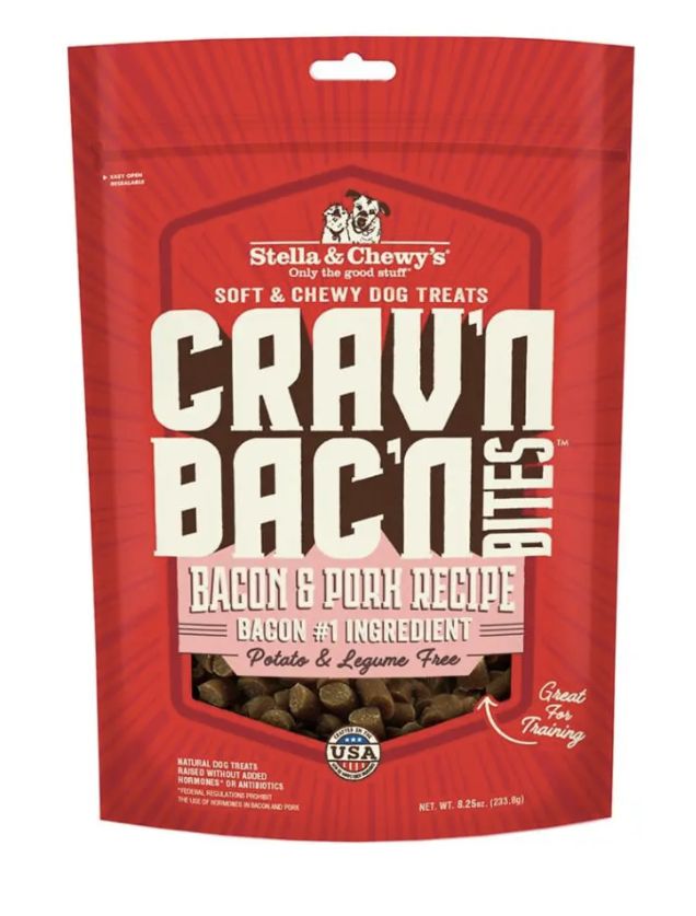 Stella &amp; Chewy&#39;s Crav&#39;n Bac&#39;n Bites Bacon and Pork Recipe 8.25oz