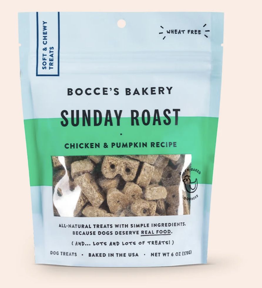 Bocce&#39;s Bakery Soft &amp; Chewy Sunday Roast Dog Treats 6oz