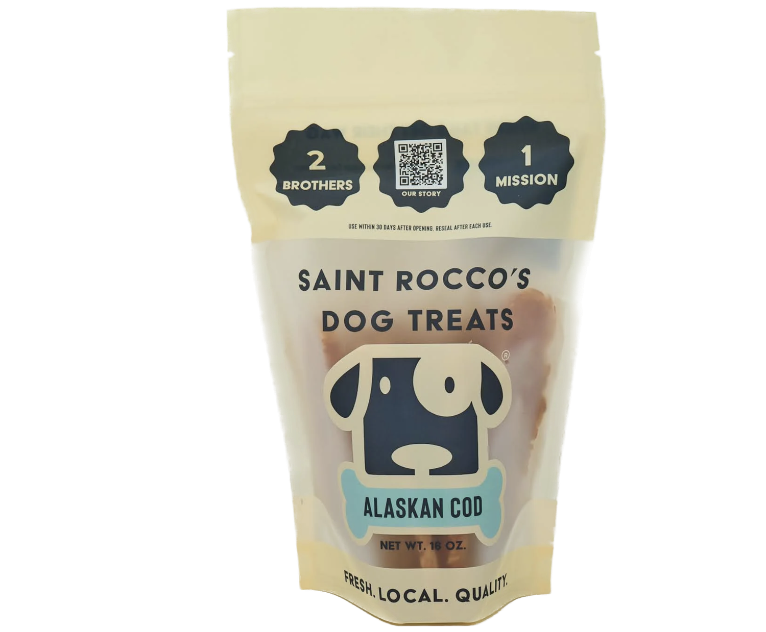 Saint Rocco&#39;s Dog Treats- Alaskan Cod 16 oz