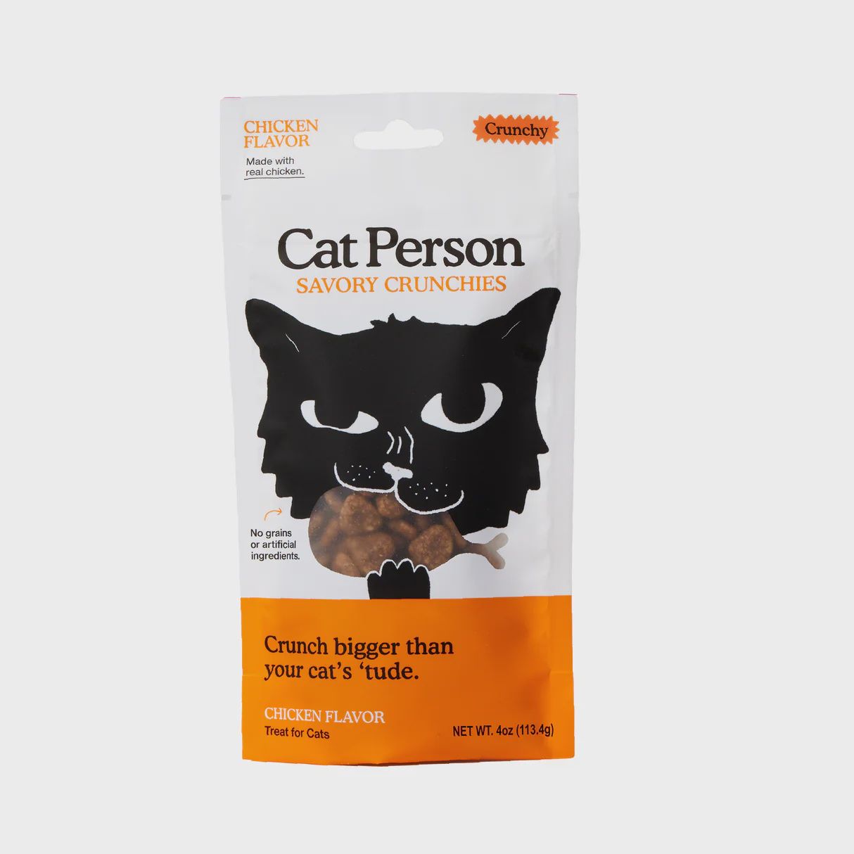 Cat Person Chicken Savory Crunchies Cat Treats 2oz