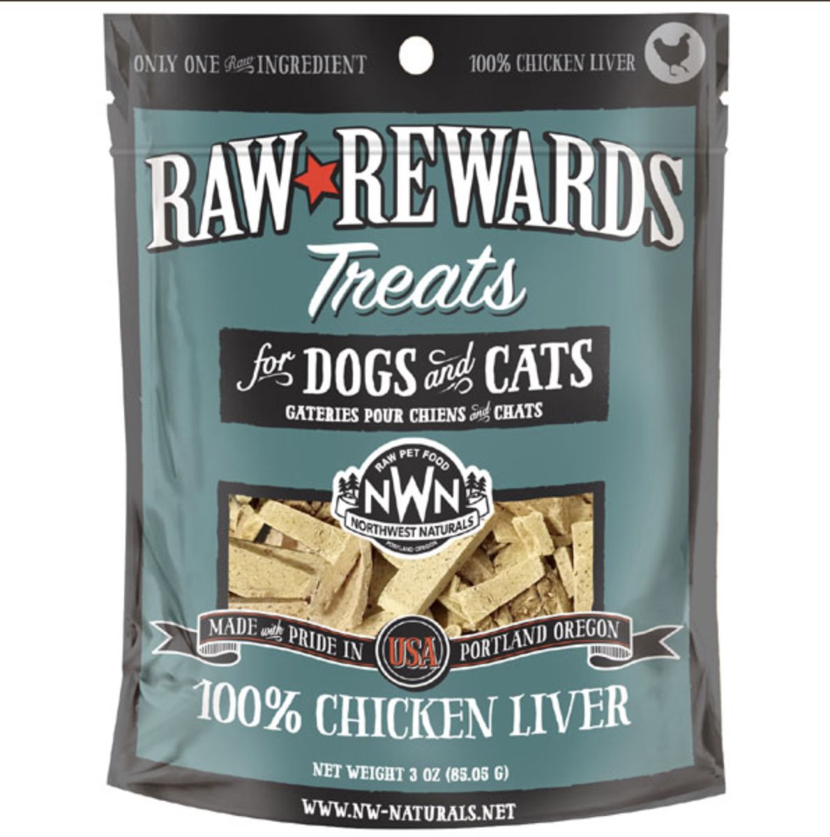 Northwest Naturals Freeze Dried Chicken Liver Treats 3oz
