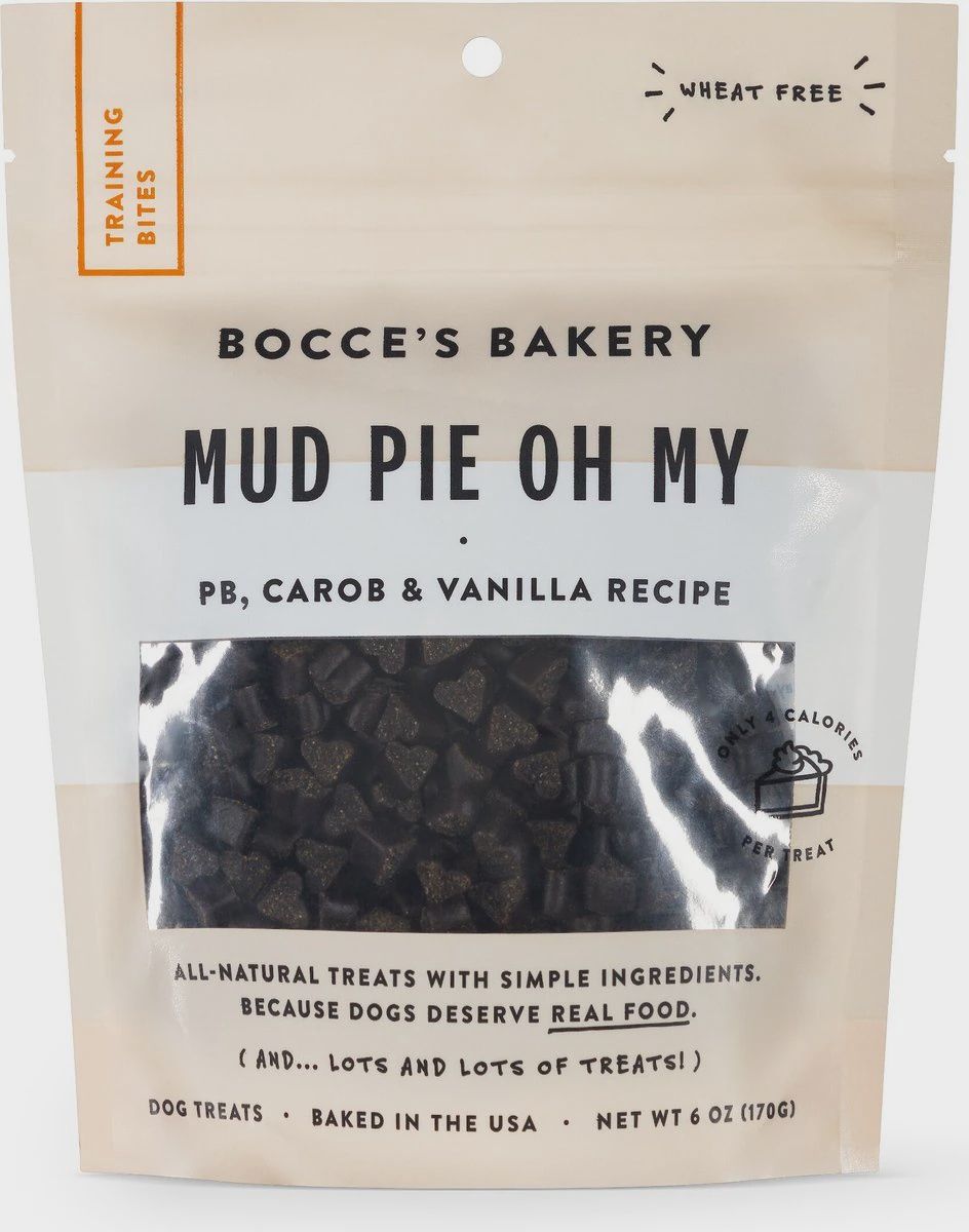 Bocce&#39;s Bakery Training Bites Mud Pie Oh My Dog Treats 6oz