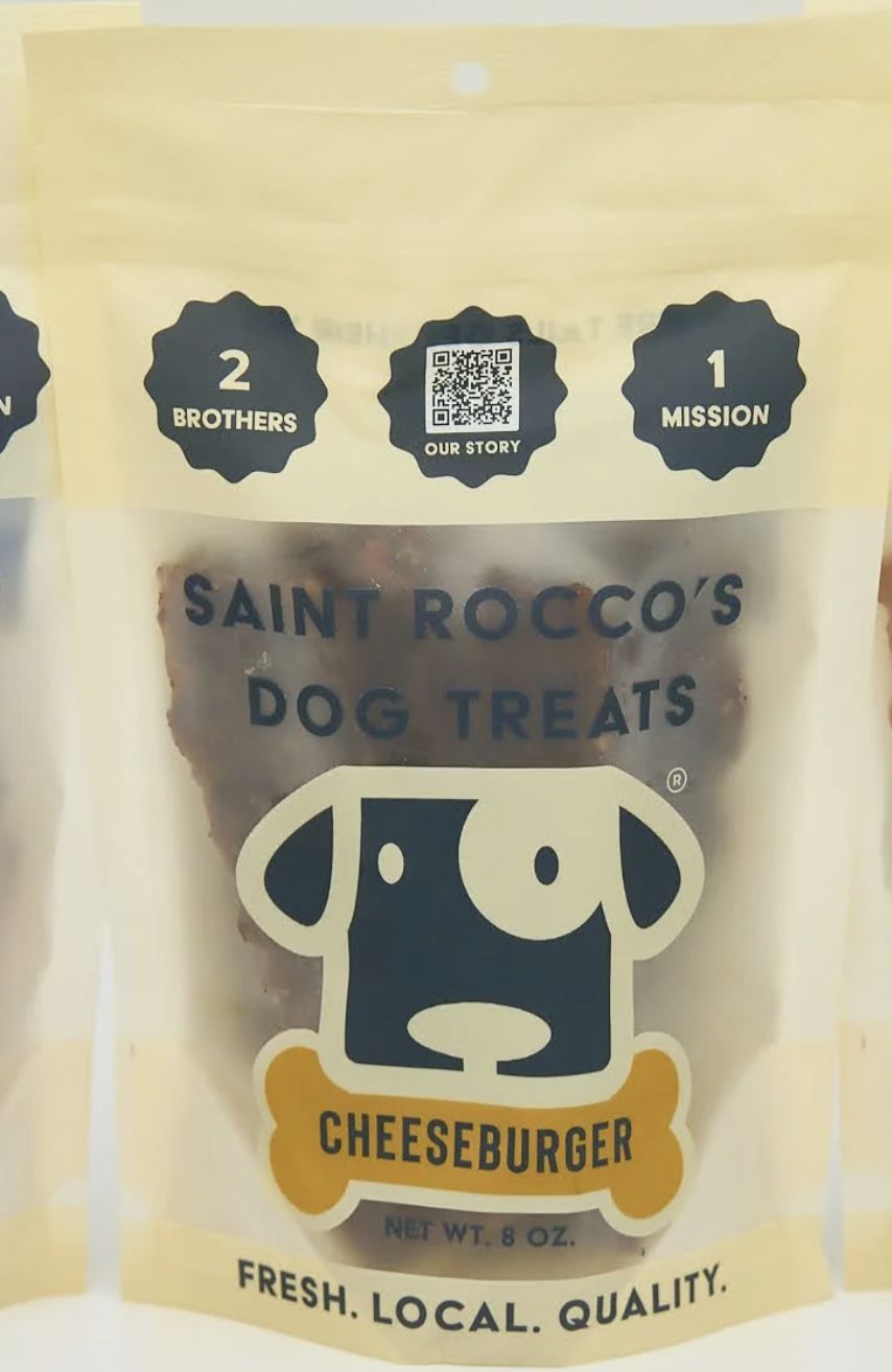 Saint Rocco&#39;s Dog Treats - Cheeseburger 8 oz