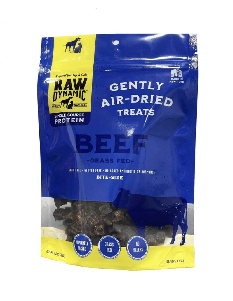 Raw Dynamic Air-Dried Beef Treats for Dogs and Cats 3.6oz